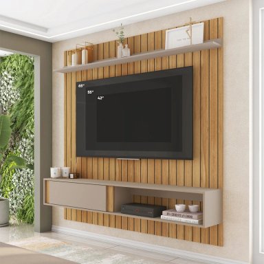 PANEL DE TV RIPLEY HOME BOREAL BURITI/CACAO HASTA 65" - 2