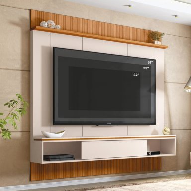 PANEL DE TV RIPLEY HOME VENUS FREIJO/BLANCO HUMO HASTA 65" - 2