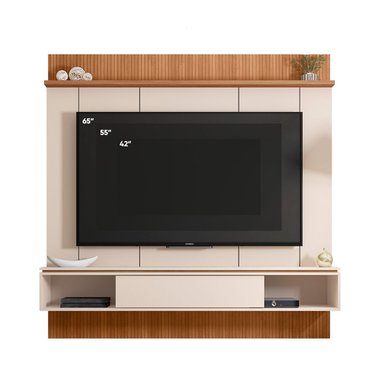 PANEL DE TV RIPLEY HOME VENUS FREIJO/BLANCO HUMO HASTA 65" - 3