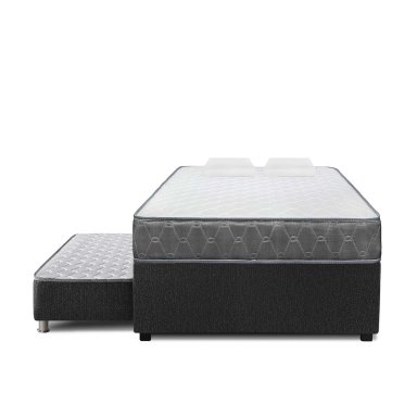 JUEGO DE DORMITORIO DIVAN FORLI ACQUA 2 PLAZAS GRIS - 2