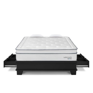 CAMA CON CAJONES RIZZOLI NAPOLES LAQUEADO KING - 1