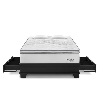 CAMA CON CAJONES RIZZOLI ZENNA LAQUEADO 2 PLAZAS - 1