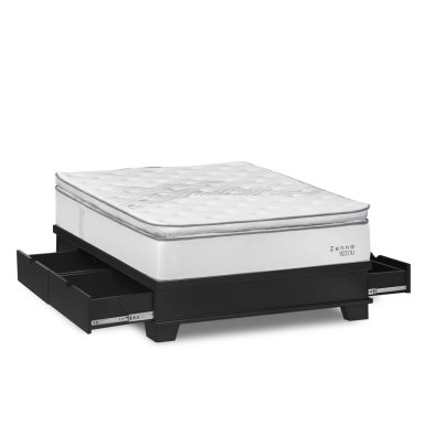CAMA CON CAJONES RIZZOLI ZENNA LAQUEADO 2 PLAZAS - 2