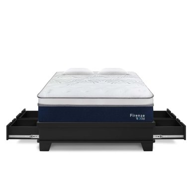 CAMA CON CAJONES RIZZOLI FIRENZE LAQUEADO 2 PLAZAS - 1