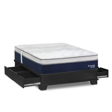 CAMA CON CAJONES RIZZOLI FIRENZE LAQUEADO 2 PLAZAS - 2