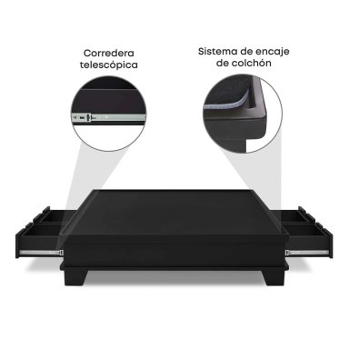 DORMITORIO CON CAJONES RIZZOLI NAPOLES LAQUEADO 2 PLAZAS - 7