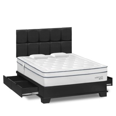 DORMITORIO CON CAJONES RIZZOLI NAPOLES LAQUEADO QUEEN - 2