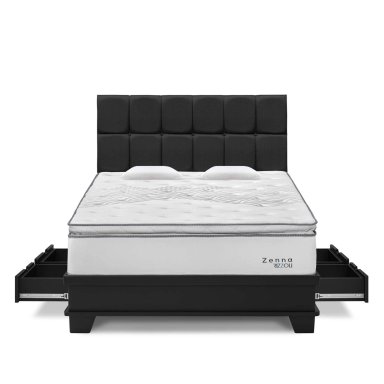 DORMITORIO CON CAJONES RIZZOLI NAPOLES LAQUEADO KING - 1