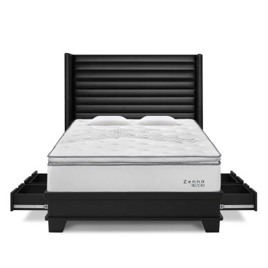 DORMITORIO CON CAJONES RIZZOLI ZENNA LAQUEADO QUEEN - 1