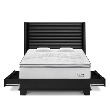 DORMITORIO CON CAJONES RIZZOLI ZENNA LAQUEADO KING - 1