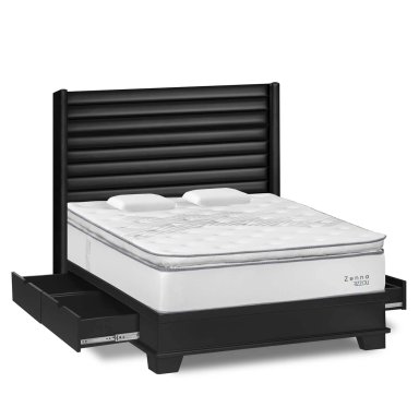 DORMITORIO CON CAJONES RIZZOLI ZENNA LAQUEADO KING - 2