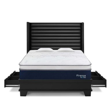 DORMITORIO CON CAJONES RIZZOLI FIRENZE LAQUEADO QUEEN - 1