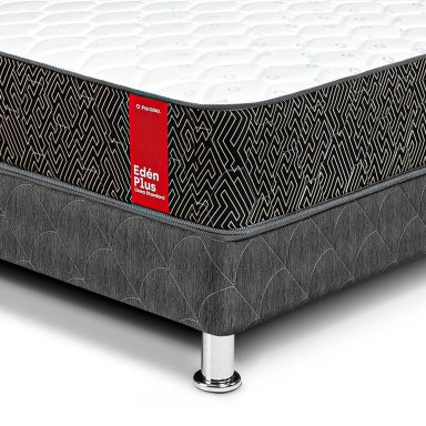 CAMA AMERICANA PARAISO EDÉN PLUS 2 PLAZAS CAJONES GRIS OSCURO - 2