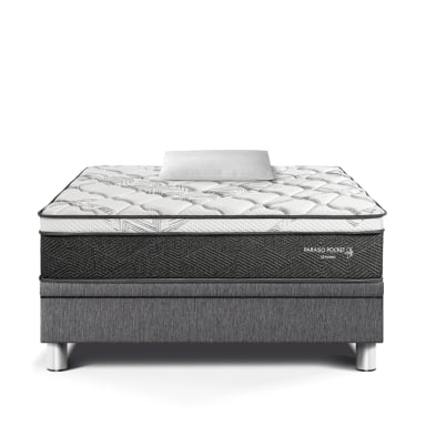 CAMA BOXET PARAISO PARAÍSO POCKET STAR 1.5 PLAZAS GRIS - 2