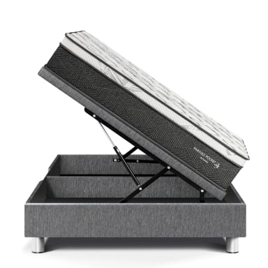 CAMA BOXET PARAISO PARAÍSO POCKET STAR 1.5 PLAZAS GRIS - 3