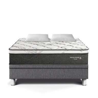 CAMA BOXET PARAISO PARAÍSO POCKET STAR 2 PLAZAS GRIS - 2