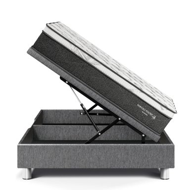 CAMA BOXET PARAISO PARAÍSO POCKET STAR 2 PLAZAS GRIS - 3