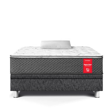 CAMA BOXET PARAISO SUPER STAR 1.5 PLAZAS CHARCOAL - 2