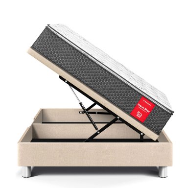 CAMA BOXET PARAISO SUPER STAR 1.5 PLAZAS CHAMPAGNE - 3