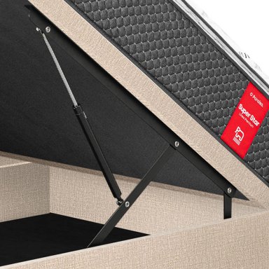 CAMA BOXET PARAISO SUPER STAR 2 PLAZAS CHAMPAGNE - 4
