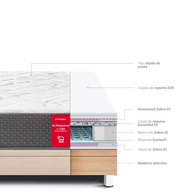 CAMA BOXET PARAISO SU MAJESTAD DE LUJO 1.5 PLAZAS CHAMPAGNE - 5
