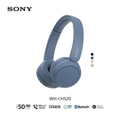 AUDÍFONOS SONY WH-CH520 BLUETOOTH AZUL - 1