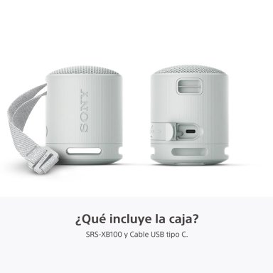 PARLANTE SONY PORTÁTIL SRS-XB100 BLUETOOTH WATERPROOF GRIS - 4