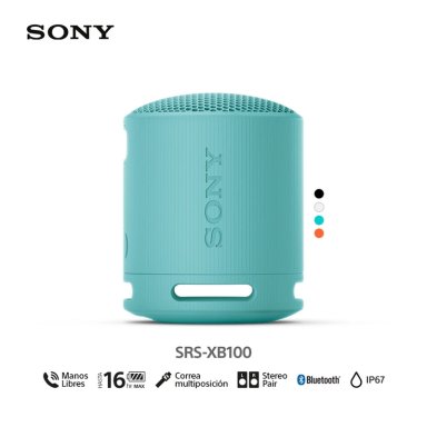 PARLANTE SONY PORTÁTIL SRS-XB100 BLUETOOTH WATERPROOF AZUL - 1
