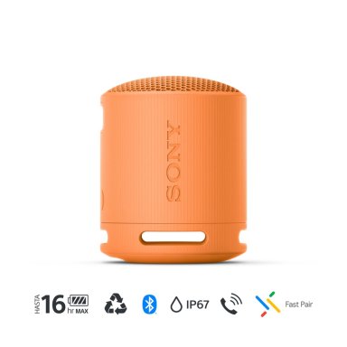 PARLANTE SONY PORTÁTIL SRS-XB100 BLUETOOTH WATERPROOF NARANJA - 3