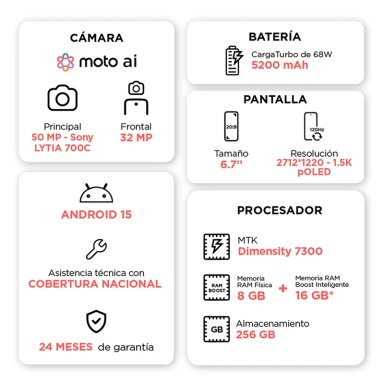 CELULAR MOTOROLA MOTO EDGE 60 FUSION 256GB - 8