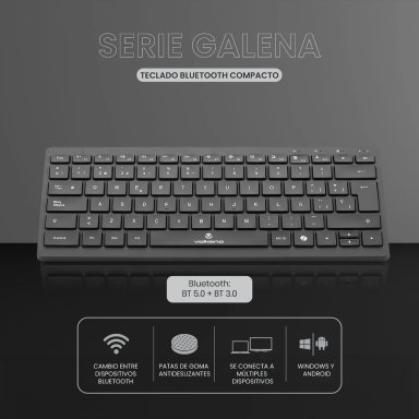 TECLADO VOLKANO GALENA SERIES BLUETOOTH DUAL MODE - 2