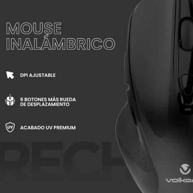 MOUSE VOLKANO AURUM SERIES RECARGABLE BLUETOOTH+2.4GHZ - 3