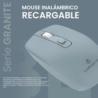 MOUSE INALÁMBRIC VOLKANO GRANITE SERIES RECARGABLE - 3