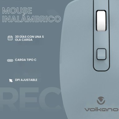 MOUSE INALÁMBRIC VOLKANO GRANITE SERIES RECARGABLE - 4