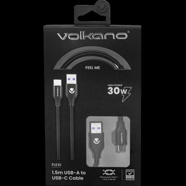 CABLE USB A TIPO C VOLKANO FLEXI SERIES 1.5M 30W - 6