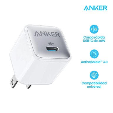 CARGADOR ANKER NANO PRO 20 WATTS BLANCO - 1