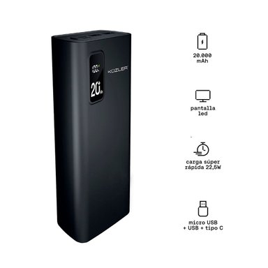 CARGADOR PORTÁTIL KUZLER ANKE-105N 20KMAH 22.5W - 3