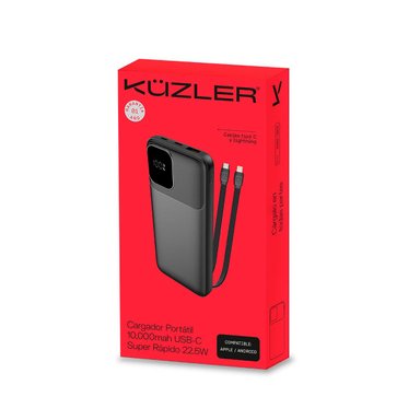 CARGADOR PORTÁTIL KUZLER ANKE-106N 20KMAH 2 CABLES - 6
