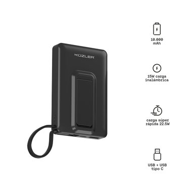 CARGADOR PORTÁTIL KUZLER VOLTX-101 INALÁMBRICO 10KMAH - 3
