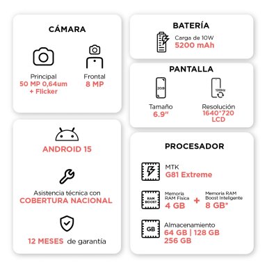 CELULAR MOTOROLA MOTO G06 64GB 4GB - 2