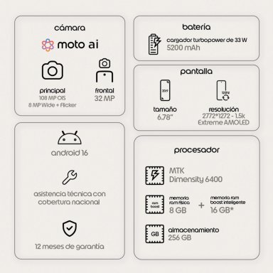 CELULAR MOTOROLA MOTO G77 256GB - 6