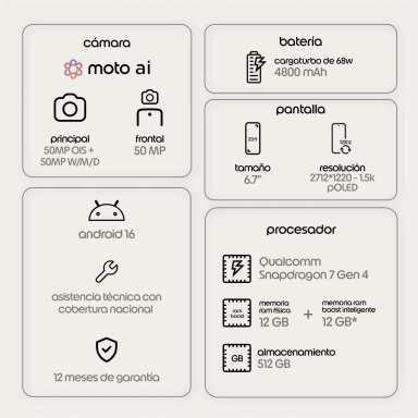 CELULAR MOTOROLA MOTO EDGE 70 512GB - 6