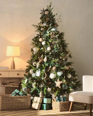 ADORNO NAVIDEÑO ÁRBOL RIPLEY HOME RAMA PERLAS BLANCO - 2
