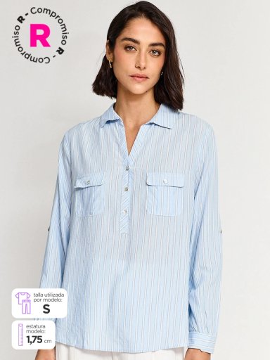 BLUSA MANGA LARGA MUJER CACHAREL BARCO