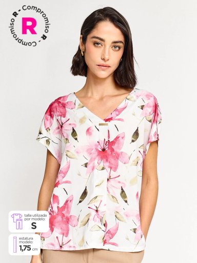BLUSA MANGA CORTA MUJER CACHAREL BAGATA