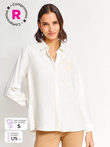 BLUSA MANGA LARGA MUJER CACHAREL FLOR