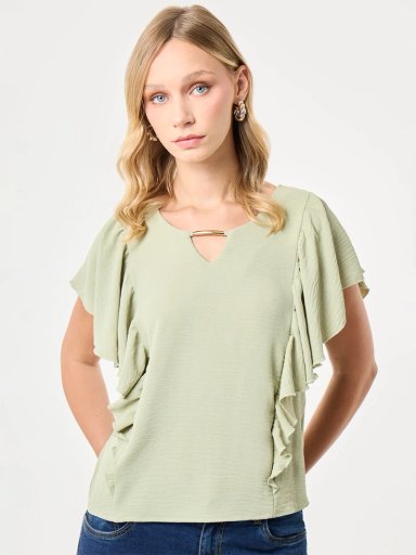 BLUSA MANGA CORTA MUJER CACHAREL BARINA