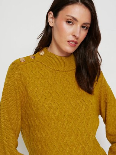 SWEATER MANGA LARGA MUJER CACHAREL TRENZA - 3