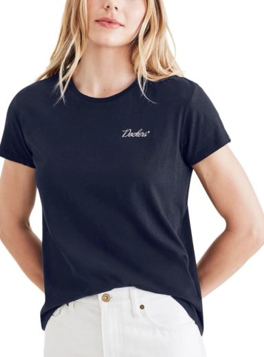 POLO MUJER DOCKERS AZUL T3 DFW GRAPHIC TEE