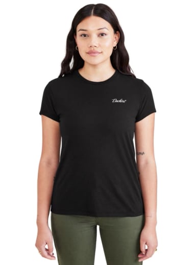 POLO MUJER DOCKERS NEGRO T3 DFW GRAPHIC TEE - 1